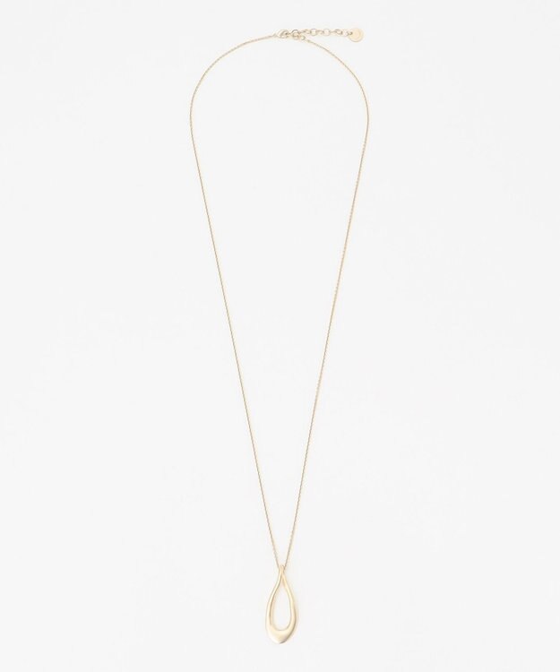 J.PRESS LADIES オーバルドロップ ネックレス ゴールド系