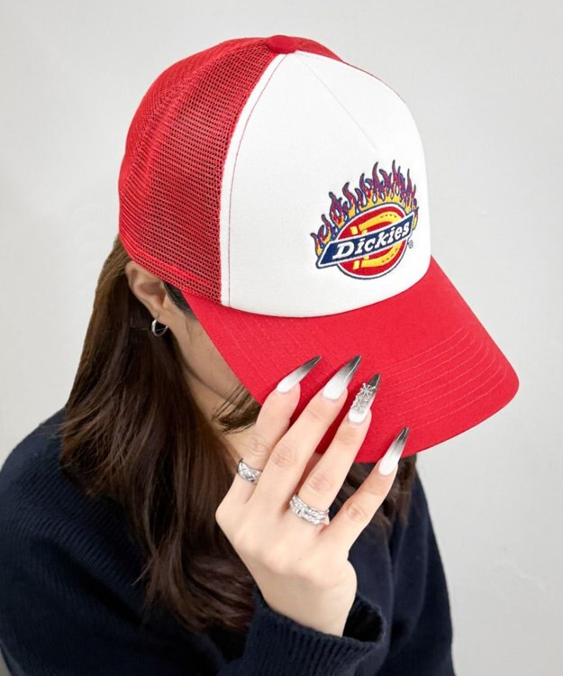 WEGO Dickies　DK　EX　FIRE　ICON　MESH　CAP レッド
