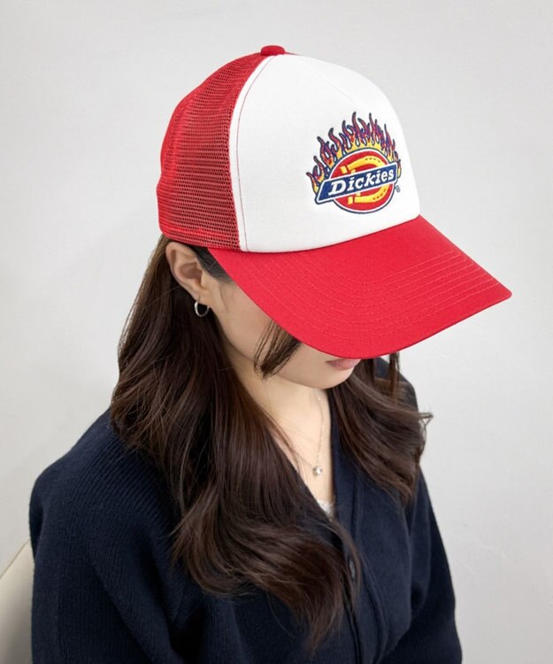 WEGO Dickies　DK　EX　FIRE　ICON　MESH　CAP レッド