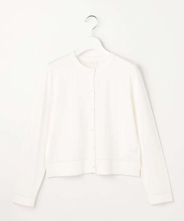 ANY SIS L 【好印象ブライトニット】ラメライン カーディガン オフ