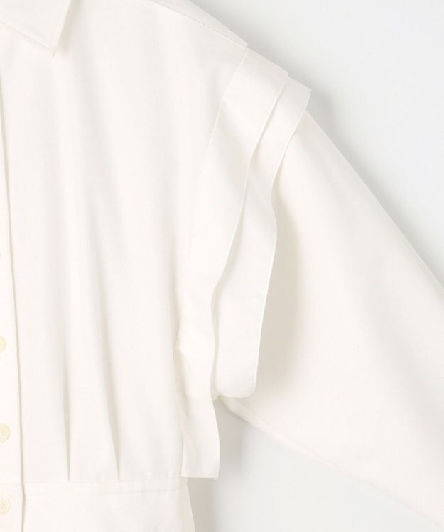 #Newans レイヤードデザインシャツワンピース ホワイト