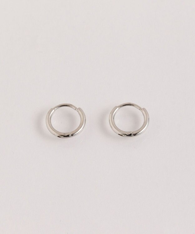 Phoebe 〈シリーズ累計販売10000点突破！〉〈金属アレルギー対応〉ミニフープピアス/サージカルステンレス　シルバー シルバー