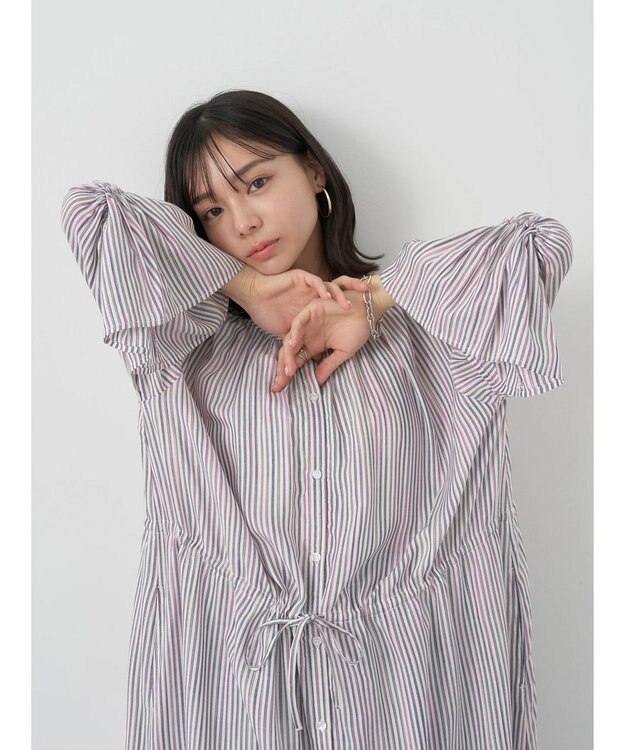 earth music&ecology マルチストライプワンピース Off White