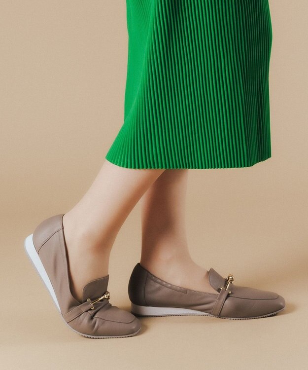 Dominic3 軽量 ノットビットソフトレザーローファー ブラック