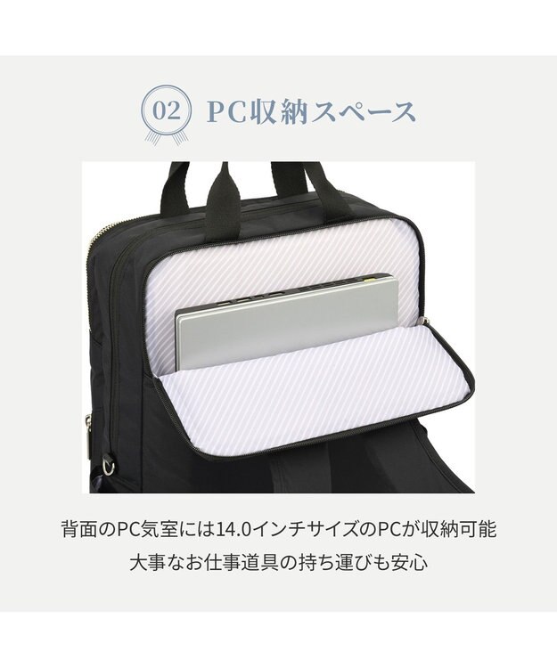 ACE BAGS & LUGGAGE 【洗える背面パッド付】 ace. フィッテムライト リュックサック A4/14インチ収納 20392 エース ブラック