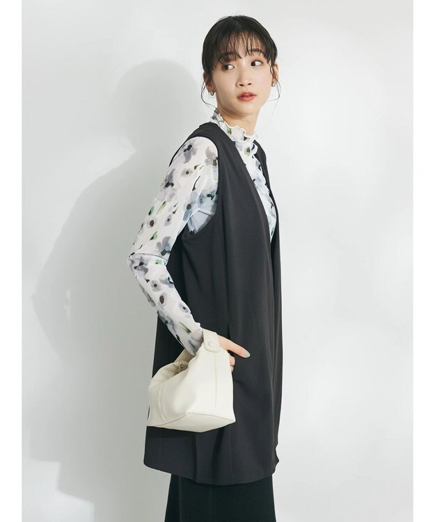 CRAFT STANDARD BOUTIQUE ジョーゼットロングジレ Black