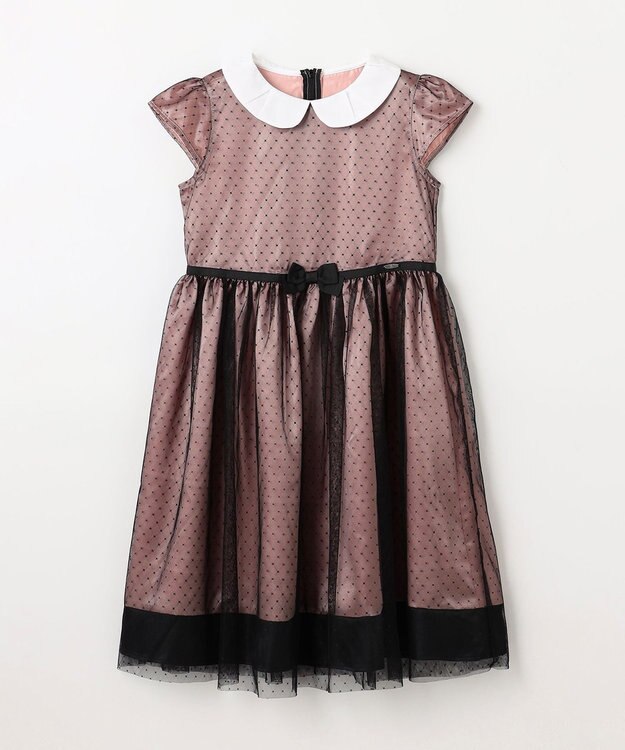 組曲 KIDS 【150-160㎝】チュールドット ドレス ピンク系5