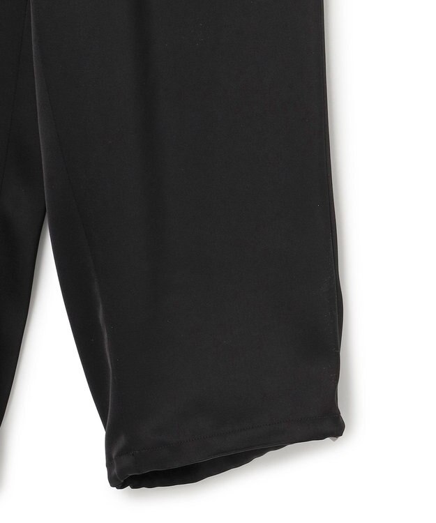 23区 L 【洗える】ドレープサテン 2WAY ドロスト パンツ ブラック系