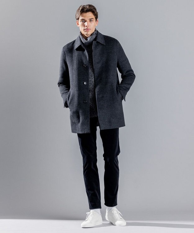 JOSEPH HOMME DOUBLE FACE CASHMERE BALMACHAN COAT グレー系