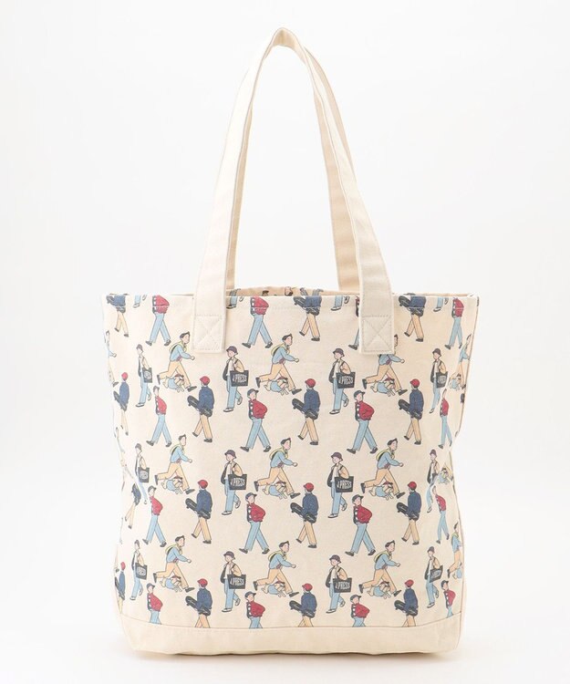 J.PRESS MEN 【AaronChang】【UNISEX】プリント トートバッグ ホワイト系5