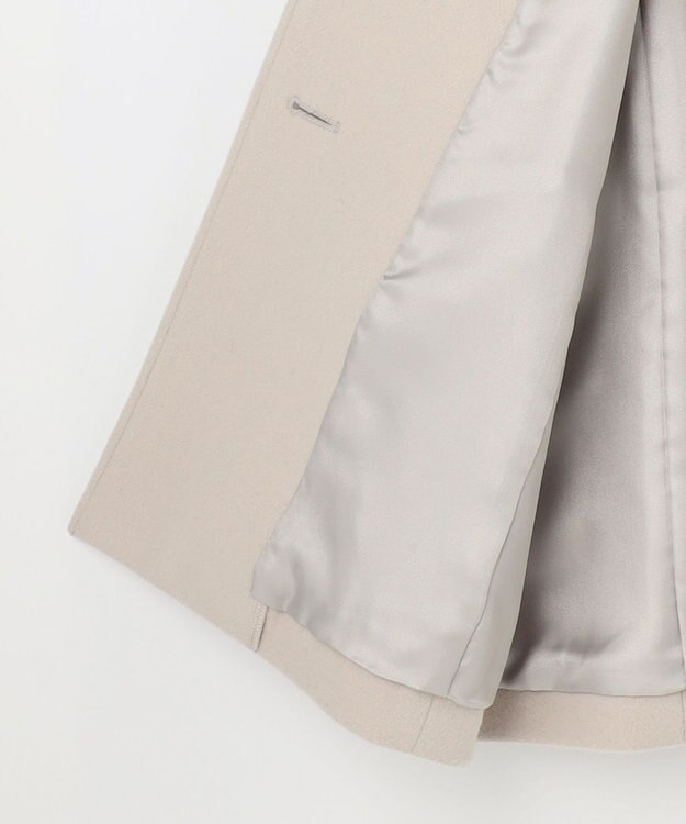 J.PRESS LADIES ショートビーバー ショート丈 ステンカラー コート ベージュ系