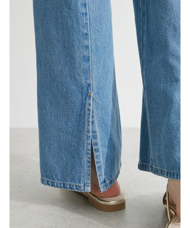 Green Parks ・ＥＬＥＮＣＡＲＥ　ＤＵＥ　バックスリットデニムパンツ Light Indigo