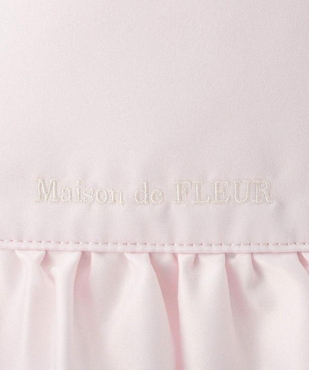Maison de FLEUR サテンフロントフリルスクエアトートバッグ Light Pink