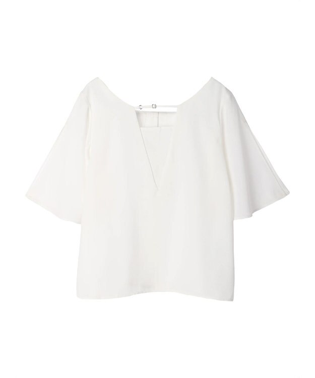 earth music&ecology ２ＷＡＹショルダースリットブラウス Off White