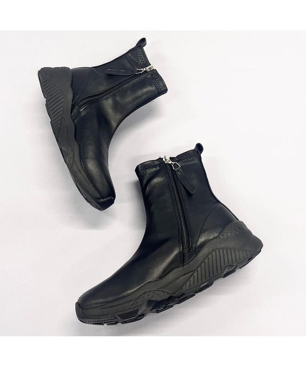 MODE ET JACOMO <noyau>軽量スニーカーショートブーツ ブラック