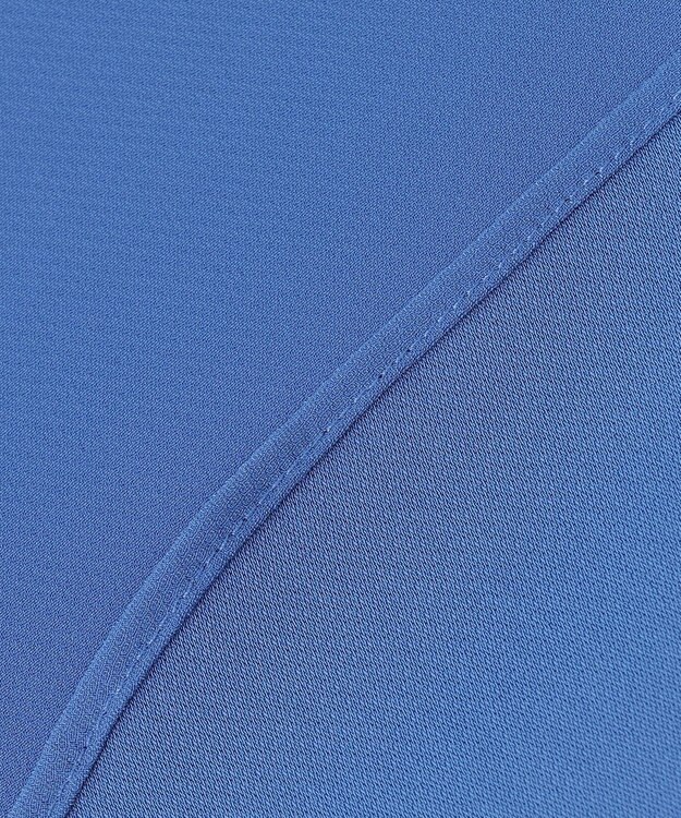 ICB 【新色追加・接触冷感・UVケア・速乾・洗える】BackSatinAmunzen 5分袖バンドカラーブラウス ラピスラズリ系