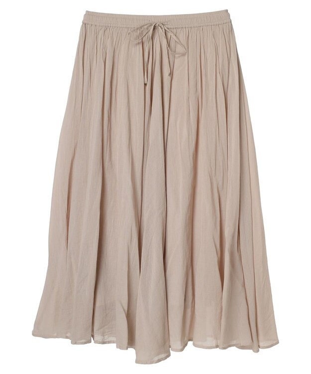 CRAFT STANDARD BOUTIQUE コットンボイルギャザースカート Gray Beige