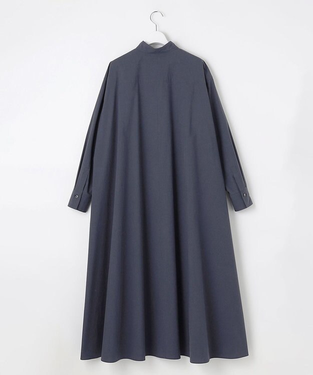 23区 【SLOW/一部店舗限定】タンブラーコットンブロード シャツワンピース ダルブルー系