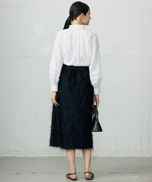 自由区 【カタログ掲載】ソフトスパンビエラボウタイ ブラウス オフ