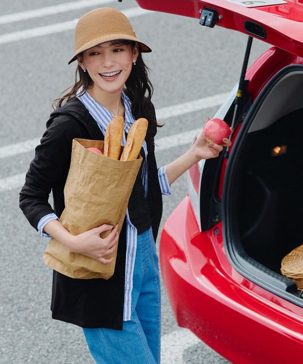 Tiaclasse 【選べる2TYPEデザイン】ストローサンバイザー & ストローキャップ ベージュ（キャップ）