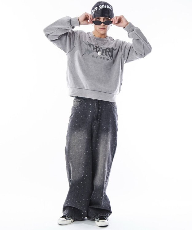 WEGO 【ユニセックス着用ITEM】コンパクトフィットロゴプルオーバー グレー