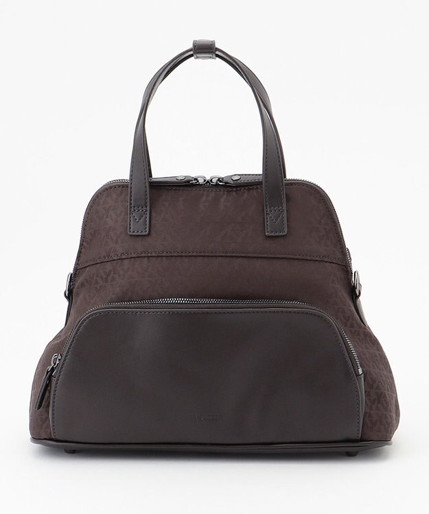 Y'SACCS モノグラムジャカード　ハーフムーン2WAYトート チョコ