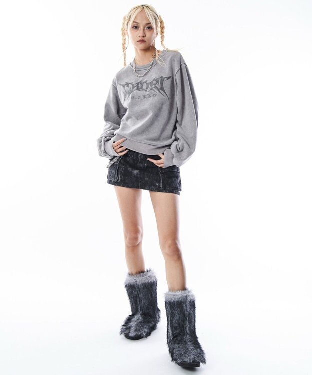 WEGO 【ユニセックス着用ITEM】コンパクトフィットロゴプルオーバー グレー