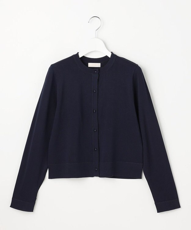 ANY SIS L 【好印象ブライトニット】ラメライン カーディガン ネイビー