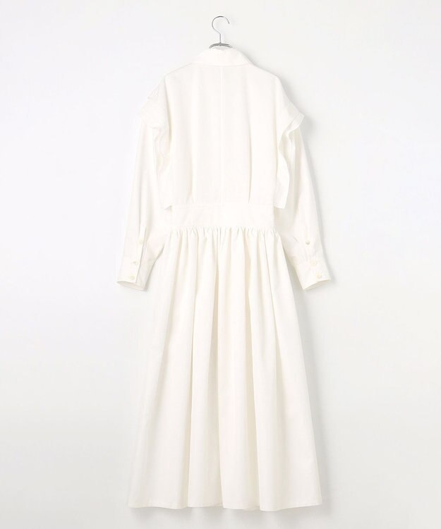 #Newans レイヤードデザインシャツワンピース ホワイト