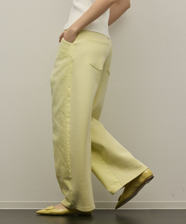 GRACE CONTINENTAL コンビドロストデニムパンツ イエロー