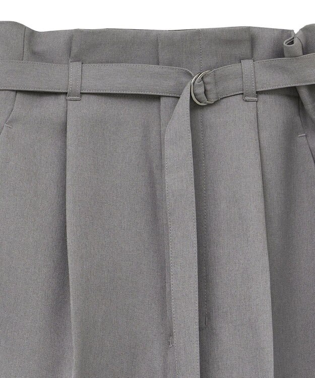 YECCA VECCA 【UVカット/接触冷感/洗える】ベルト付きイージーケアワイドパンツ Gray