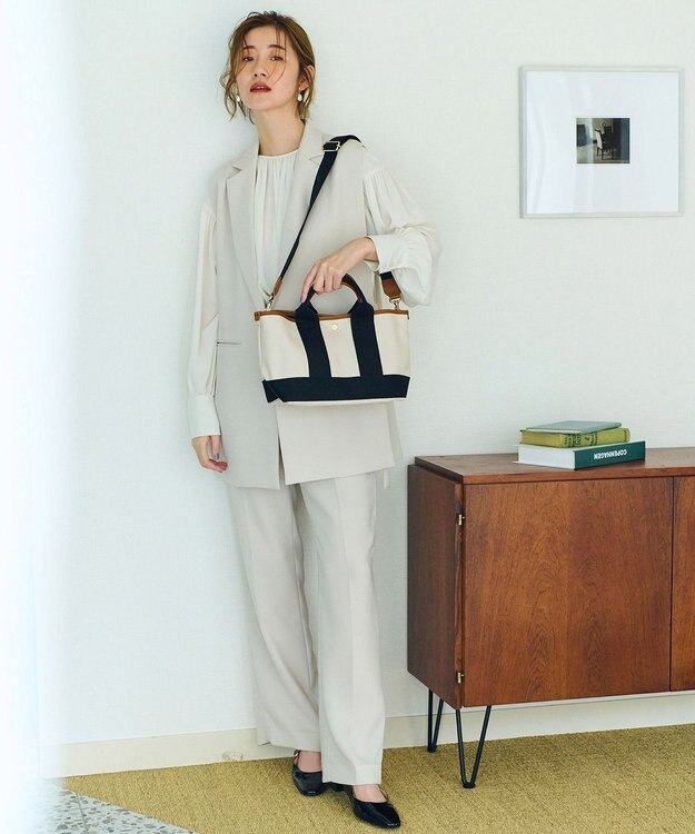 TOPKAPI 【Breath TOPKAPI】SCOTCH GRAIN スコッチグレイン ショルダー付き ミニ トート バッグ クリーム