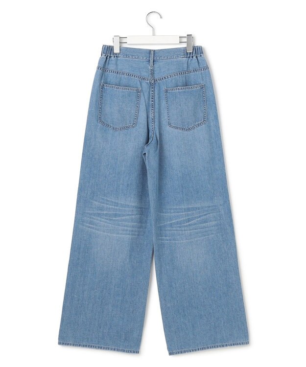 23区 【SLOW/一部店舗限定】LIGHT DENIM  ワイド パンツ ブリーチ