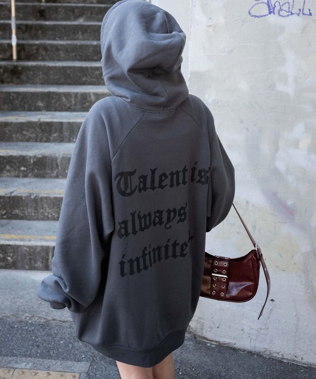 WEGO ウイングハートBIGパーカー ダークグレー