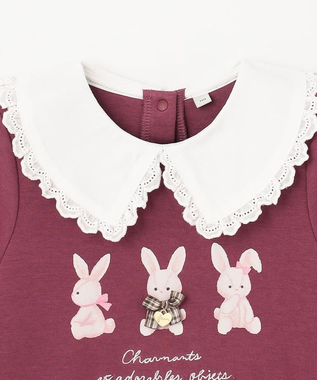 ANY KIDS 襟付き ワンピース ボルドー