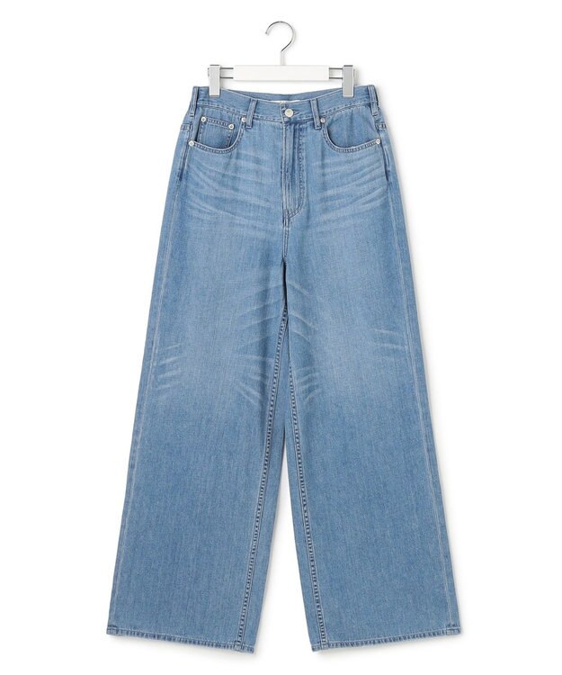 23区 【SLOW/一部店舗限定】LIGHT DENIM  ワイド パンツ ブリーチ