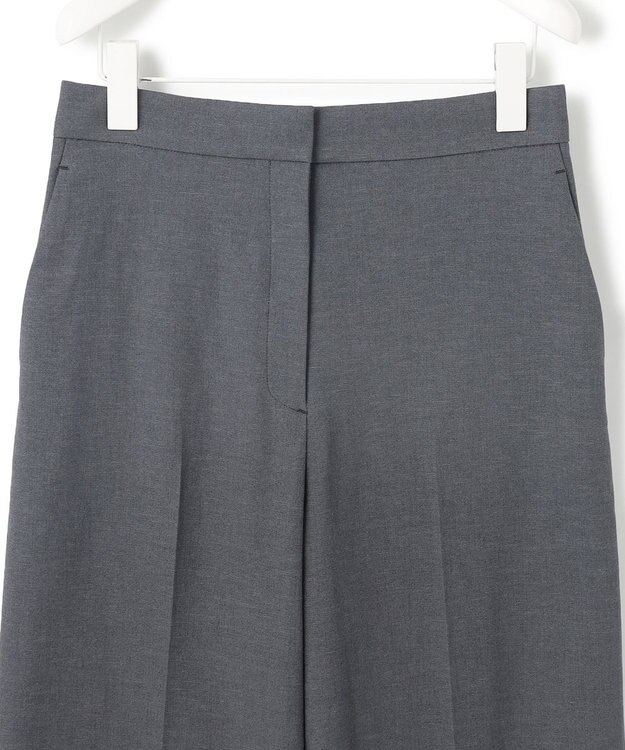 ICB L 【接触冷感・UVケア・撥水・洗える】LooseWeave  スカートレイヤードワイドパンツ チャコール系