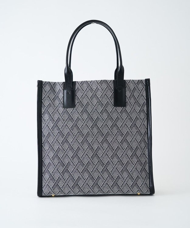MIYABIYA  LAQUOH クロス柄ジャガードトートバッグ L ブラック