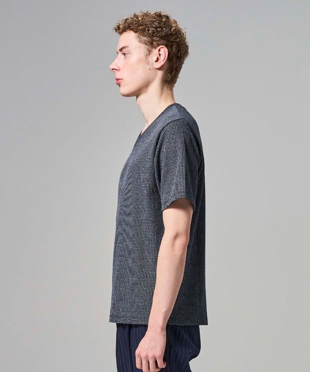 JOSEPH HOMME 【新色追加】メランジクロスジャージー　Vネックカットソー ネイビー系