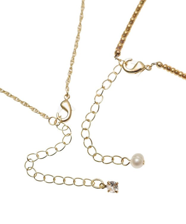 Green Parks ｅｖｅｒｙ　ｗａｌｋ．２点セットビーズＭＩＸネックレス Gold