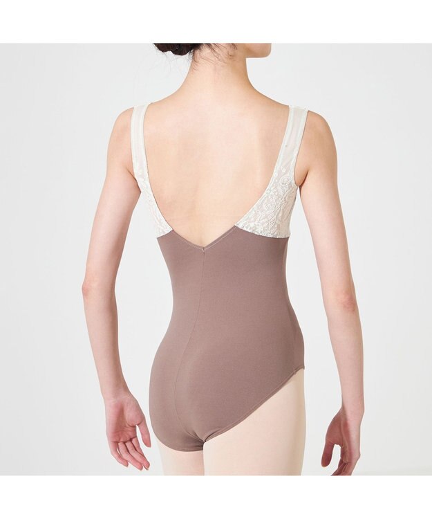 Chacott ◎【Nela ライン】ノースリーブレオタード ココアブラウン