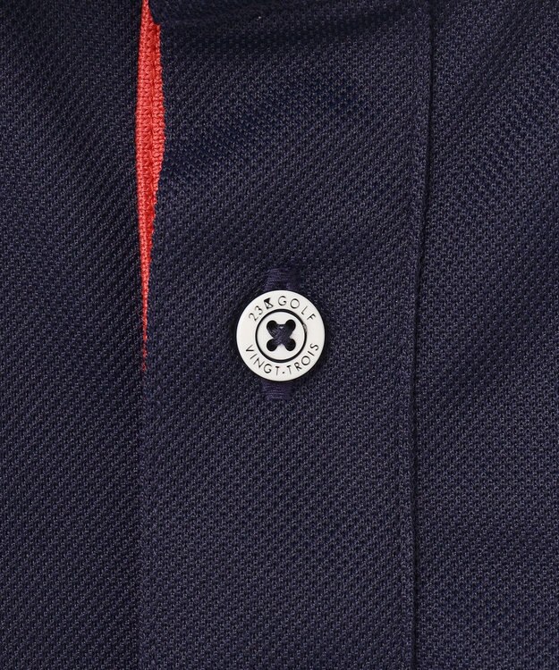 23区GOLF 【MEN】【吸水速乾/UVカット】エイトロックポロシャツ ネイビー系