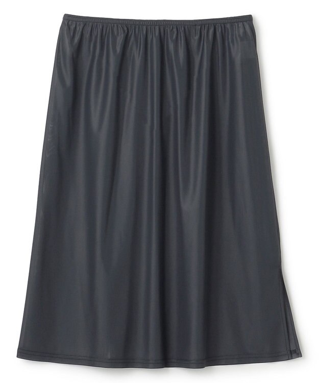 UNFILO 【洗える】リネンレーヨン カフタンワンピース チャコール