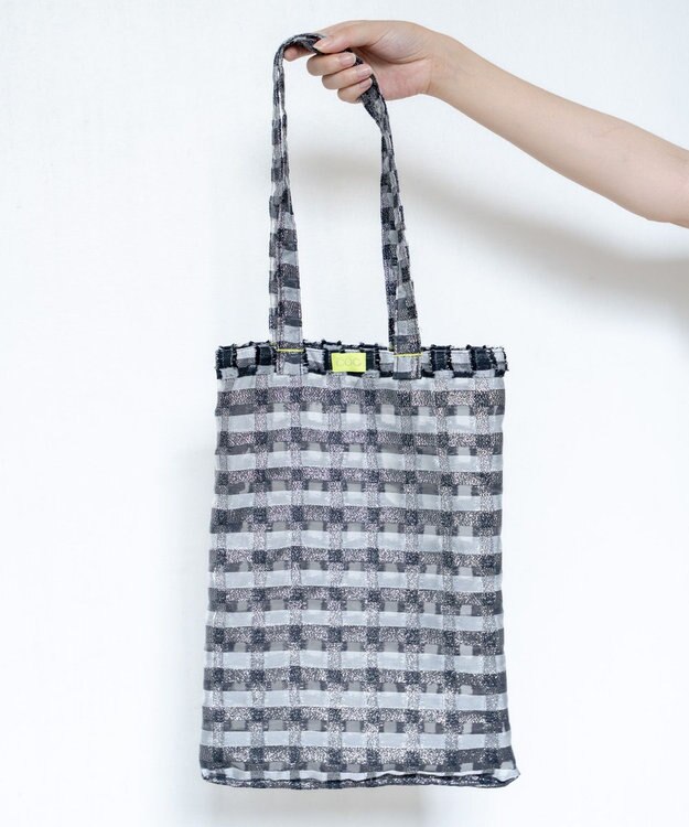 COQ ウォーターチェック リバーシブルトートバッグ A4サイズ ブラック