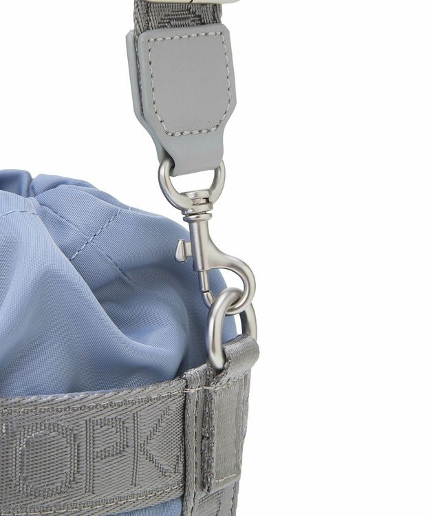 TOPKAPI 【Breath TOPKAPI】ナイロン ロゴテープ バケツ 巾着 ショルダー バッグ ブルーグレー