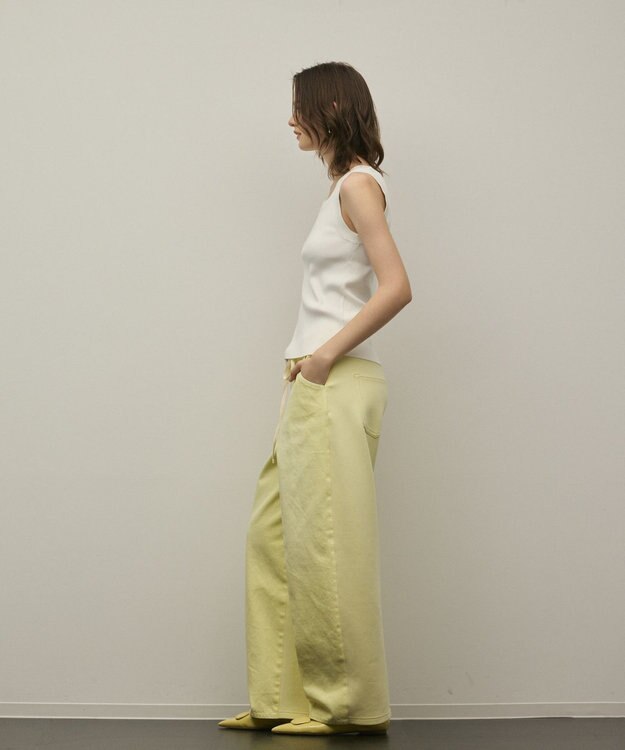 GRACE CONTINENTAL コンビドロストデニムパンツ イエロー