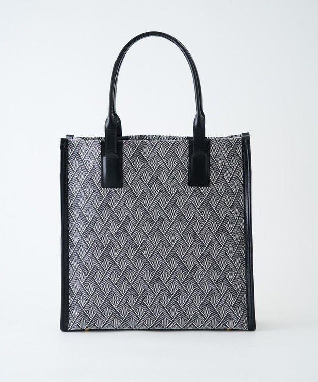 MIYABIYA  LAQUOH クロス柄ジャガードトートバッグ L ブラック