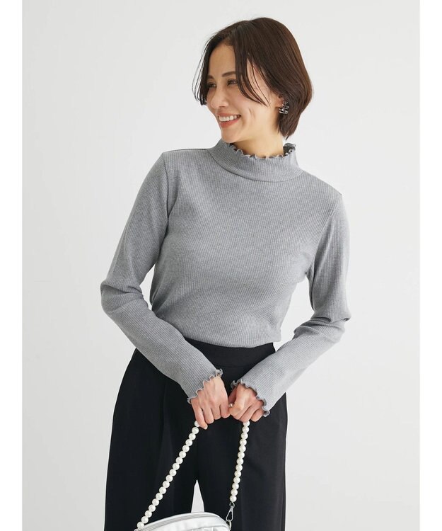 Green Parks ・ＥＬＥＮＣＡＲＥ　ＤＵＥ　テレコハイネックロンＴＥＥ Gray Mixture