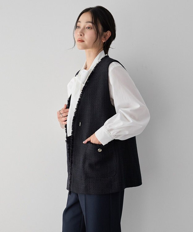 YECCA VECCA ボウタイシャツ White