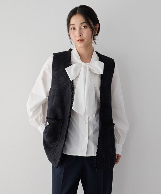 YECCA VECCA ボウタイシャツ White